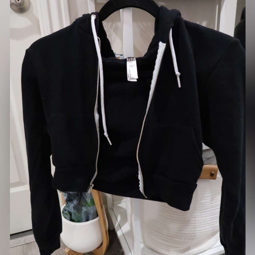 American Apparel Black Cropped Jacket